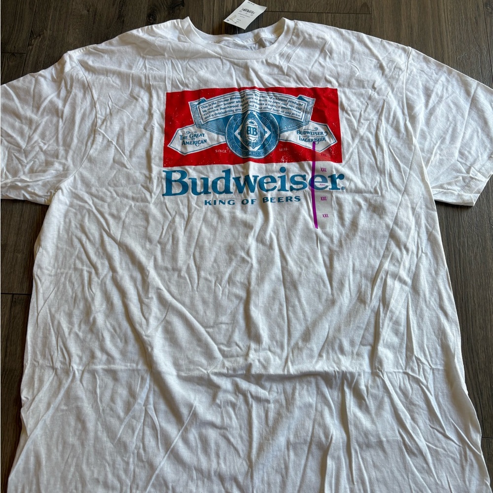 Brand new with tag Budweiser t-shirt size xxl